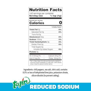 Tajin Clásico Reduced Sodium Seasoning 5 oz (Pack of 3)