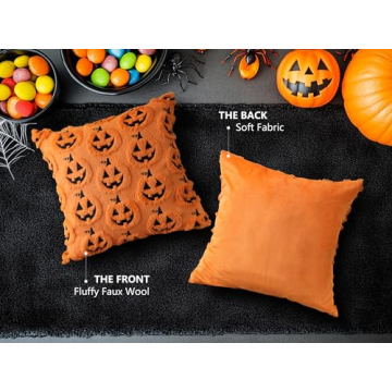Charming Halloween Pumpkin Pillow Covers 18x18 Set