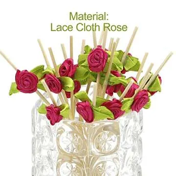 Minisland Hot Pink Rose Cocktail Picks for Elegant Parties