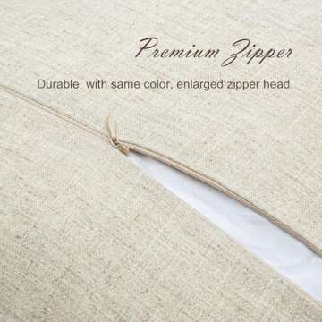 Mayler Yee Set of 2 Fringe Throw Pillow Covers with Tassel Trim for Farmhouse Living Room,Soft Cotto...