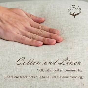 Mayler Yee Set of 2 Fringe Throw Pillow Covers with Tassel Trim for Farmhouse Living Room,Soft Cotton & Cozy Linen, Boho Sytle Decorative Home (Beige, 20x20 Inch)