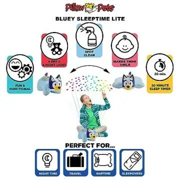 Bluey Pillow Pets Sleeptime Lite Plush Toy Nightlight