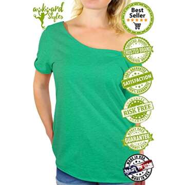 Awkward Styles Love is Love Off Shoulder Shirt Women's Gay Pride Baggy Shirt White S