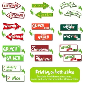 20 Pack Christmas Tree Decorations - Grinch Inspired Ornaments for Holiday Cheer