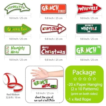 Whimsical Christmas Tree Decorations 20 Piece Set