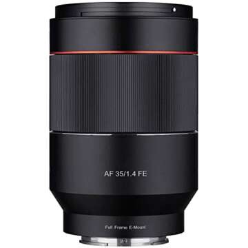 Samyang SYIO3514-E AF 35mm f/1.4 Auto Focus Wide Angle Full Frame Lens for Sony FE Mount, Black