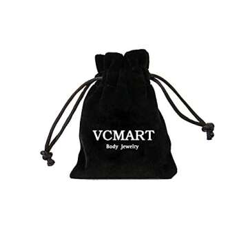 VCMART Fake Nose Rings Hoop 12-16pcs Stainless Steel Faux Fake Lip Ear Nose Septum Ring Non-Pierced Clip On Nose Hoop Rings