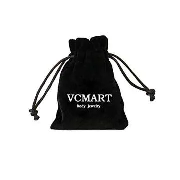 VCMART Fake Nose Rings Hoop 12-16pcs Stainless Steel Faux Fake Lip Ear Nose Septum Ring Non-Pierced Clip On Nose Hoop Rings