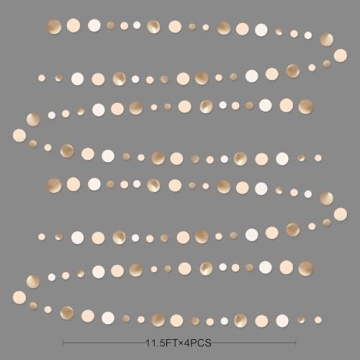 Champagne Gold Circle Dot Garland for All Occasions