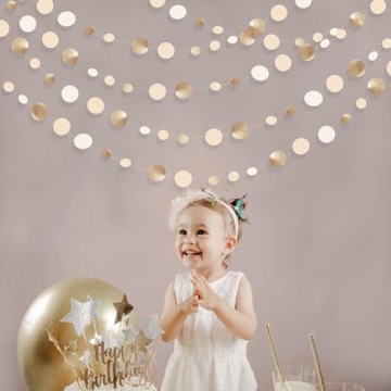 Champagne Gold Circle Dot Garland for All Occasions