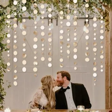 Champagne Gold Circle Dot Garland for All Occasions