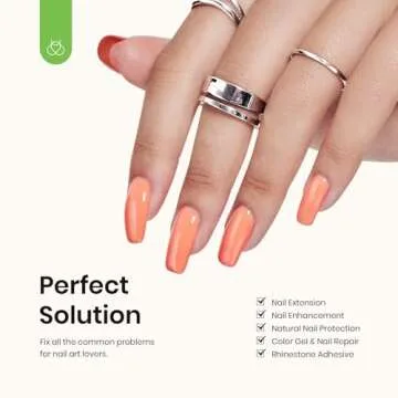 Beetles 3Pcs 15ml Top and Base Coat Builder Nail Gel Set No Wipe Gel Top Coat Base Gel Builder Extension Gel for Nails Shine Finish and Long Lasting Nail Protection Valentine's Day Gift for Women