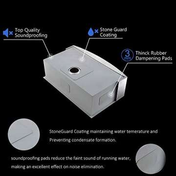 VCCUCINE Modern 33 Inch Stainless Steel Farmhouse Sink