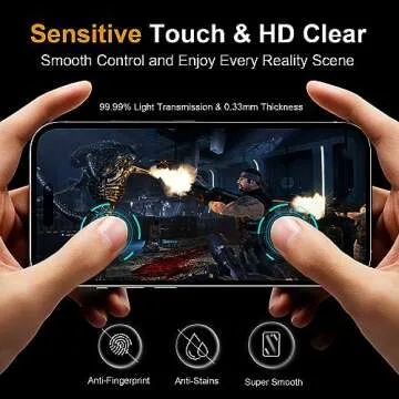 QHOHQ Privacy Screen Protector & Camera Lens for iPhone 15 Pro