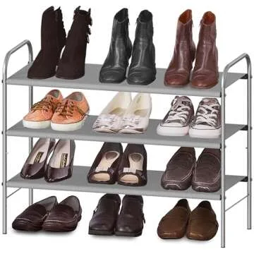 Simple Houseware 3-Tier Shoe Rack Organizer for All Shoes