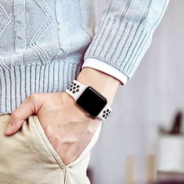 Lerobo 3 Pack Silicone Bands for Apple Watch - Unique Style