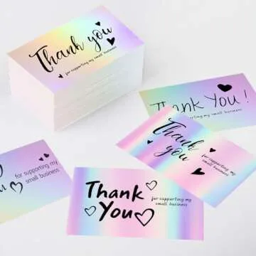 Lannso Thank You Cards 100 PCS for Small Business Owners