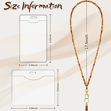 Elegant 12 Piece Bohemian Beaded Lanyard Set with Card Holders