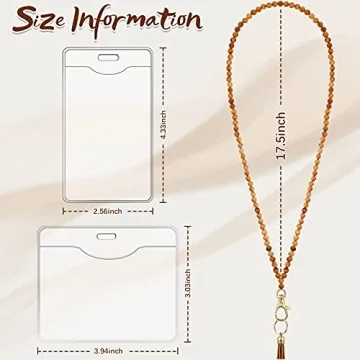 Elegant 12 Piece Bohemian Beaded Lanyard Set with Card Holders