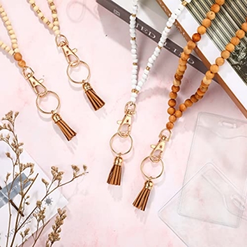 Elegant 12 Piece Bohemian Beaded Lanyard Set with Card Holders