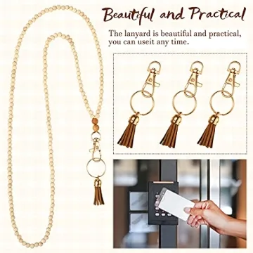 Elegant 12 Piece Bohemian Beaded Lanyard Set with Card Holders
