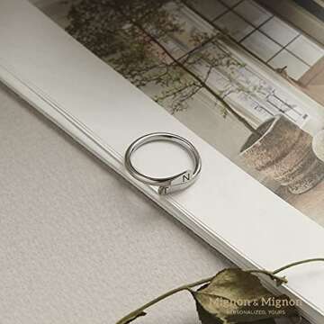 MignonandMignon Personalized Wrap Ring Custom Engraved Double Name or Date Ring for Women or Men, Stackable Pinky Ring, Couples Jewelry, Valentines Day Gift – RWR