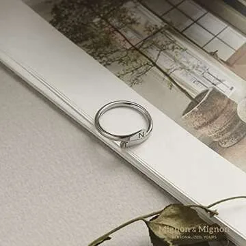 MignonandMignon Personalized Wrap Ring Custom Engraved Double Name or Date Ring for Women or Men, Stackable Pinky Ring, Couples Jewelry, Valentines Day Gift – RWR