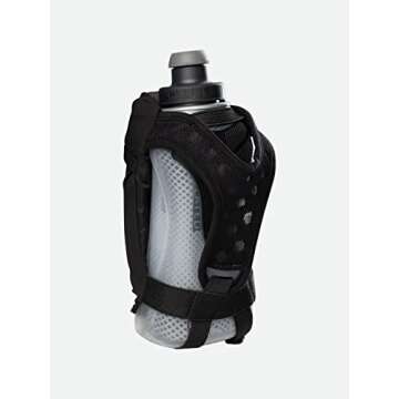 Nathan Running Handheld Quick Squeeze Water Bottle. No-Grip Adjustable Hand Strap. 12oz / 18oz / Insulated. Reflective Hydration Water Bottle.