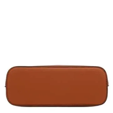 FashionPuzzle Faux Leather Solid Small Dome Crossbody bag with Chain Strap (Tan)