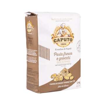 00 Antimo Caputo Pasta & Gnocchi Flour 2.2 Lb Bag- Italian Double Zero Grain Type - Extracted Wheat Blend - All Natural for Pasta Fresca Dough (2.2LB Bag)