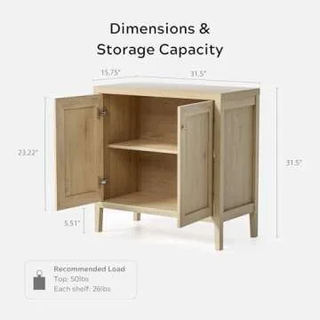 EYYTHUNG Storage Cabinet with Adjustable Shelves
