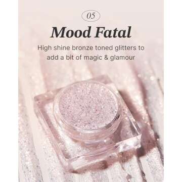 Glint Face & Body Glitter Gel (Mood Fatal, 0.1oz) - Multi-Use Makeup for Eyes, Cheeks, Body, and Hai...
