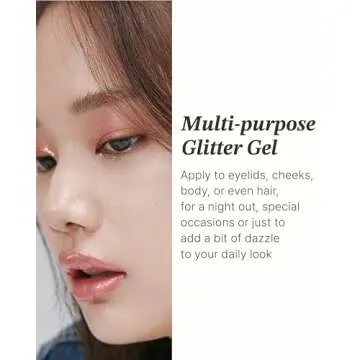 Glint Face & Body Glitter Gel (Mood Fatal, 0.1oz) - Multi-Use Makeup for Eyes, Cheeks, Body, and Hair. Rich Pigment, Long-Lasting Sparkle/Glitter for Party, Festival, Concert