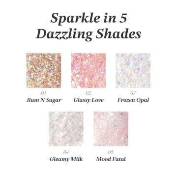 Glint Face & Body Glitter Gel (Mood Fatal, 0.1oz) - Multi-Use Makeup for Eyes, Cheeks, Body, and Hair. Rich Pigment, Long-Lasting Sparkle/Glitter for Party, Festival, Concert