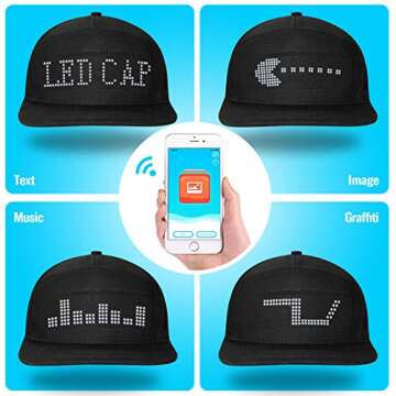 LIOVODE LED Hats - Display Custom Messages with Style at Every Event!