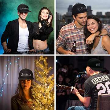 LIOVODE LED Hats - Customizable Bluetooth Party Caps