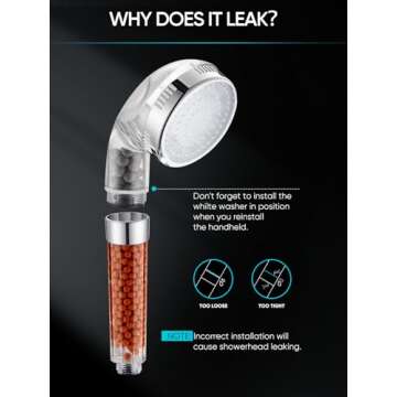 Cobbe Filtered LED Shower Head with Handheld, Color Changing, High Pressure Shower Head with Filter,...