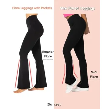 High Waist Mini Flared Leggings for Women - Charcoal Gray