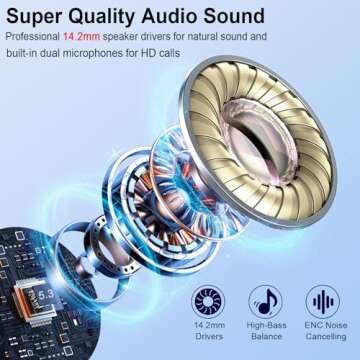 Wireless Earbuds - Bluetooth 5.4 with Noise Cancelling and 30H Playtime