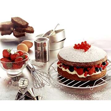 P&P CHEF Round Cooking Rack, 3 Pcs (7½” & 9” & 10½”), Baking Cooling Steaming Grilling Rack Stainless Steel, Fits Air Fryer/Stockpot/Pressure Cooker/Round Cake Pan, Oven & Dishwasher Safe