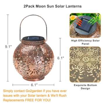 Go2garden Solar Lanterns for Outdoor Charm and Gifts