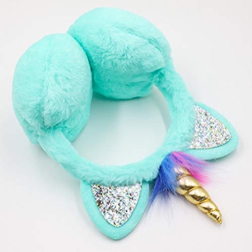 ZTL Unicorn Earmuffs Soft Plush Winter Ear Warmers