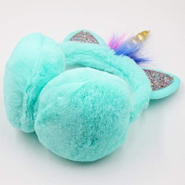 ZTL Unicorn Earmuffs Soft Plush Winter Ear Warmers