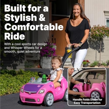 Step2 Whisper Ride II Pink Toddler Push Car – Safe & Fun