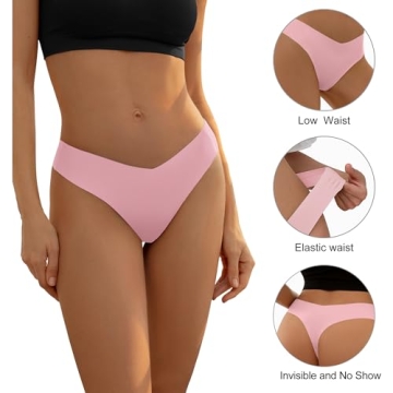 DEANGELMON Seamless Thongs Women No Show Comfortable Underwear