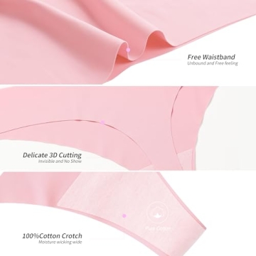 DEANGELMON Seamless Thongs Women No Show Comfortable Underwear