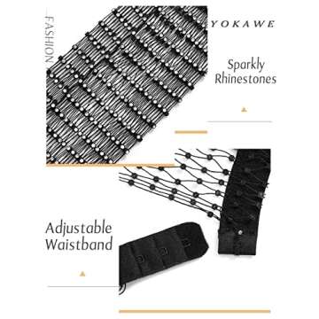 Yokawe Mesh Pants Sparkly Rhinestone Cover Up Pants Fishnet See Through Leggings Crystal Bottoms Nightclub Rave Festival Party Bikini Swimsuit Pants Cover Ups for Women