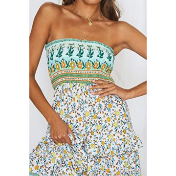 ZESICA Women's Bohemian Maxi Dress for Summer Fun