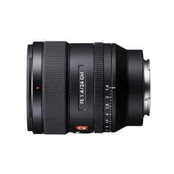 Sony E-Mount FE 24mm F1.4 GM Full Frame Wide-Angle Prime Lens (SEL24F14GM), Black (Renewed)