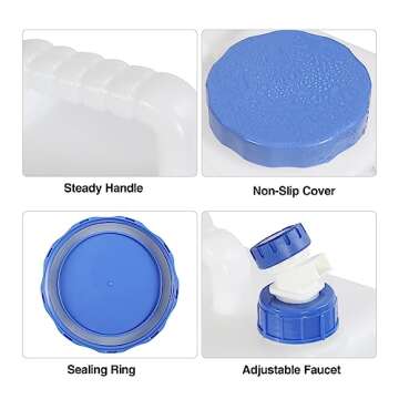 REDCAMP Portable Water Container with Spigot for Camping and Emergency Prep